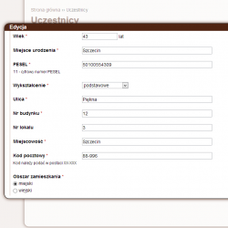 Edycja uczestnika