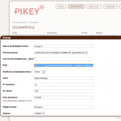 Walidacja zgłoszenia