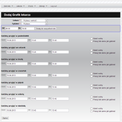 Grafik pracy lekarza